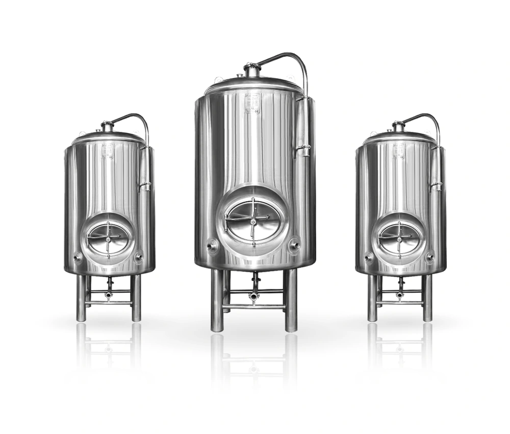 Stainless steel brewery fermentation tanks