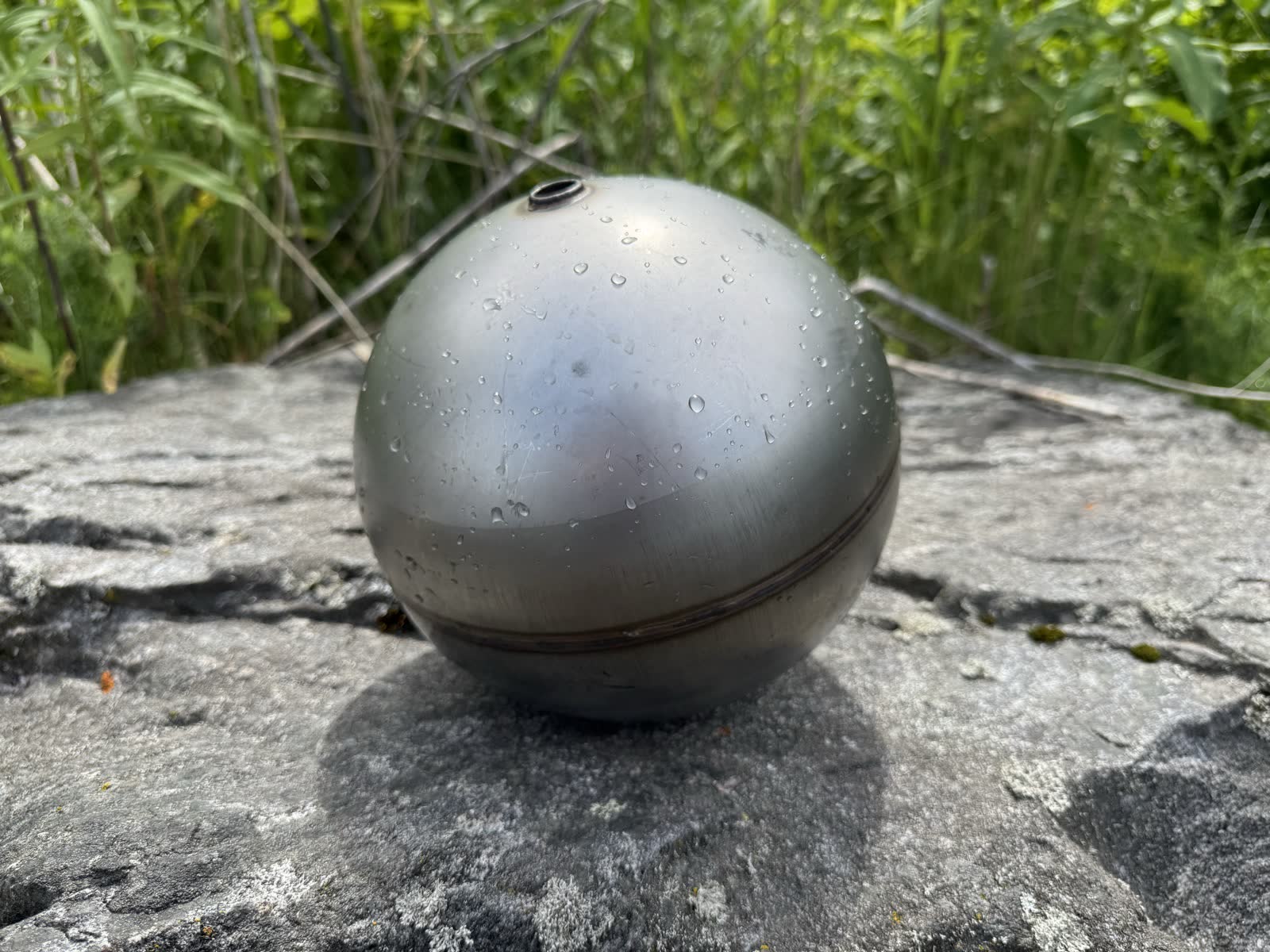 6 inch stainless steel float balls with through tube fitting