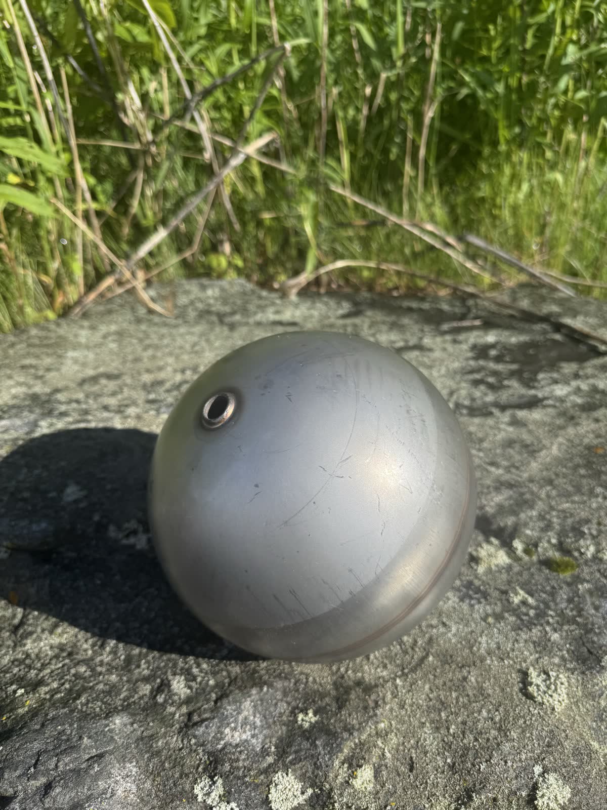 8 inch stainless steel float ball with threaded fitting